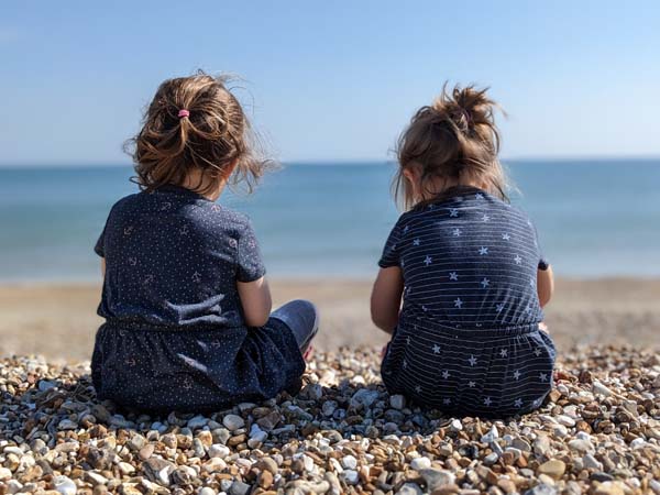 Twins on the beach 