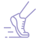 Icon of a foot running